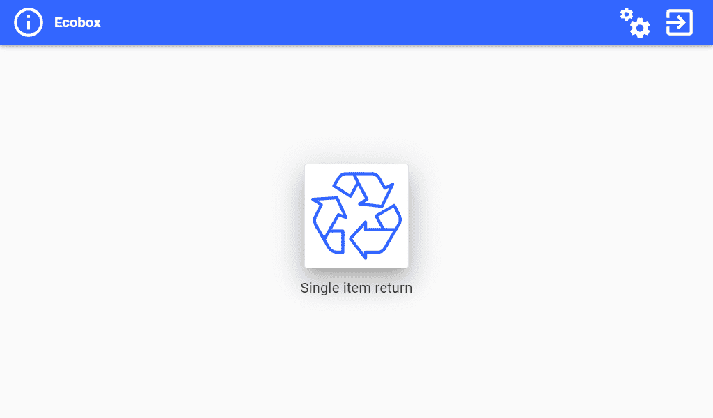 Ecobox-toepassing - Scherm voor afzonderlijke retourzendingen van verbruiksartikelen Ecobox-configuratiescherm voor retourneren van afzonderlijke verbruiksgoederen