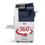 Xerox® VersaLink® B7100 serie, zwart-wit printer met 360° zicht Xerox® VersaLink® B7100 serie, zwart-wit printer in virtuele demonstratie en 360°-weergave