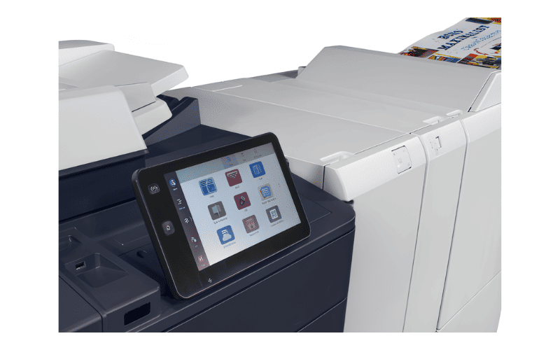 Accessoires aan de rechterkant van de Xerox® PrimeLink® C9200 Serie Printer