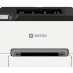 Xerox® C300 kleurenprinter Vooraanzicht van de Xerox® C300 kantoorprinter